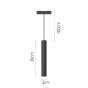 InLight Φωτιστικό LED 6W 3CCT για Ultra-Thin μαγνητική ράγα σε μαύρη απόχρωση by tuya and zigbee D:3cmX30cm T05505-BL